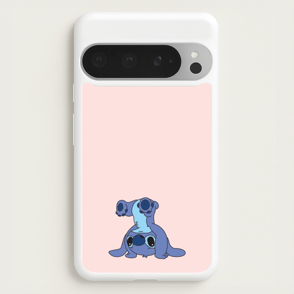Cute Blue Alien Handstand - Stitch Phone Case for Google Pixel 9 Pro XL