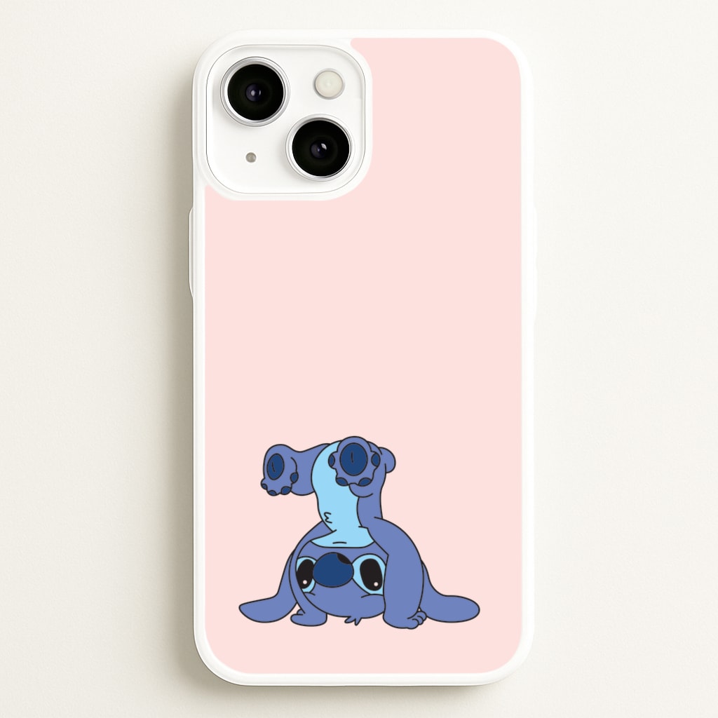 Cute Blue Alien Handstand - Stitch Phone Case for iPhone 13 Mini