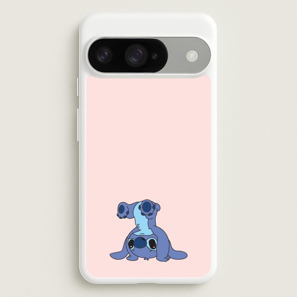 Cute Blue Alien Handstand Phone Case for Google Pixel 10 / 10 Pro