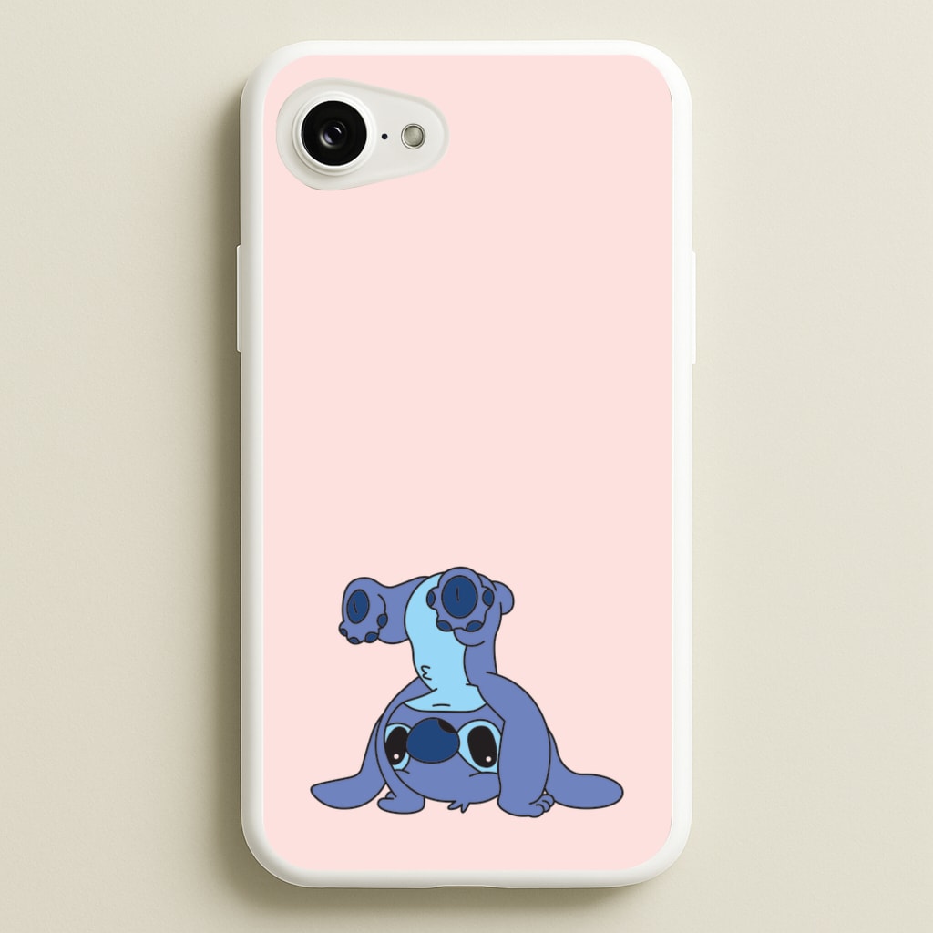 Cute Blue Alien Handstand - Stitch Phone Case for iPhone 16e