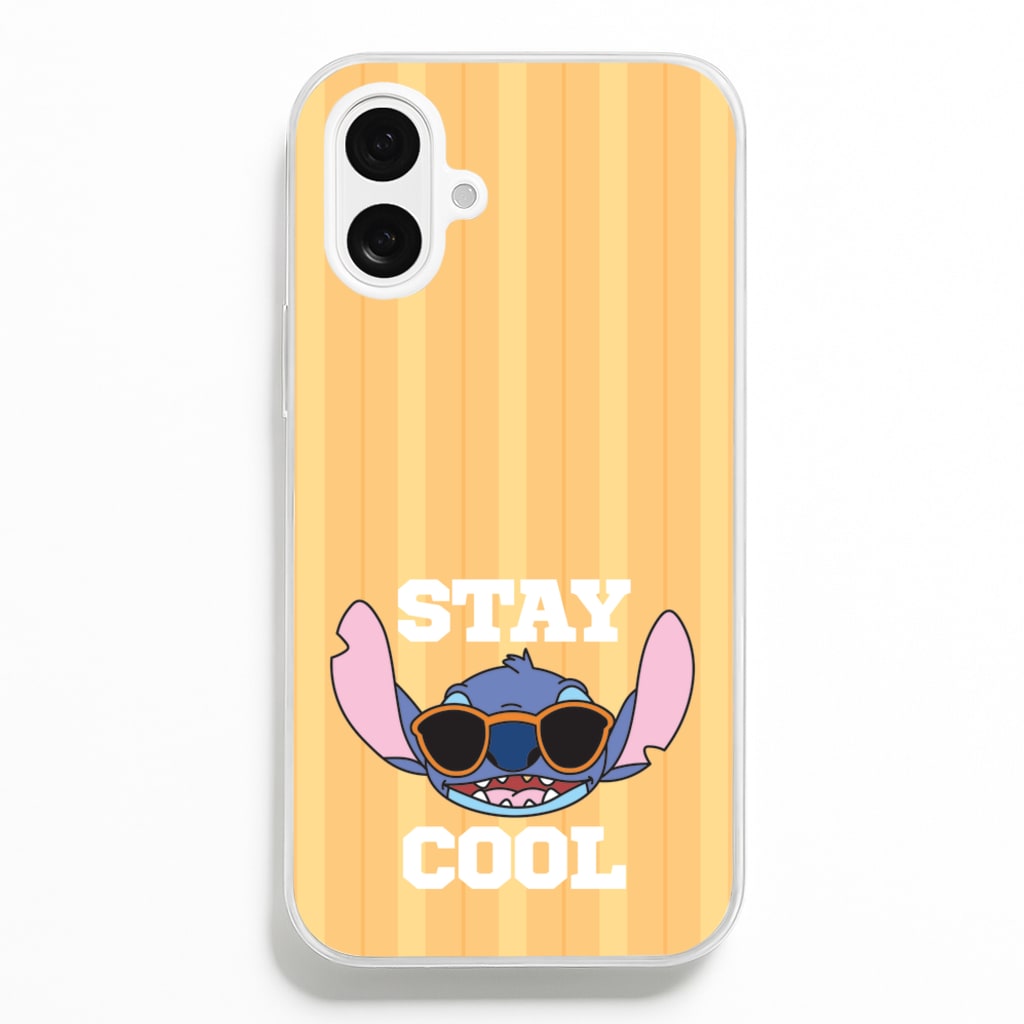 Stay Cool Blue Alien - Stitch Phone Case for iPhone 16 Plus