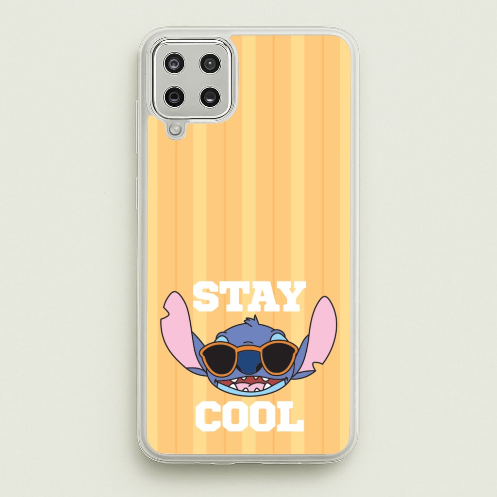Stay Cool Blue Alien - Stitch Phone Case for Galaxy A12