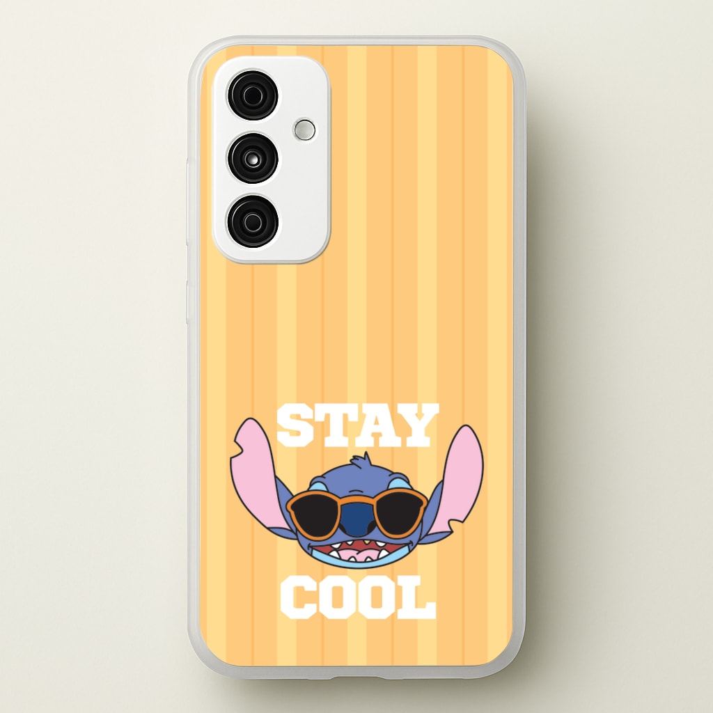 Stay Cool Blue Alien - Stitch Phone Case for Galaxy A55