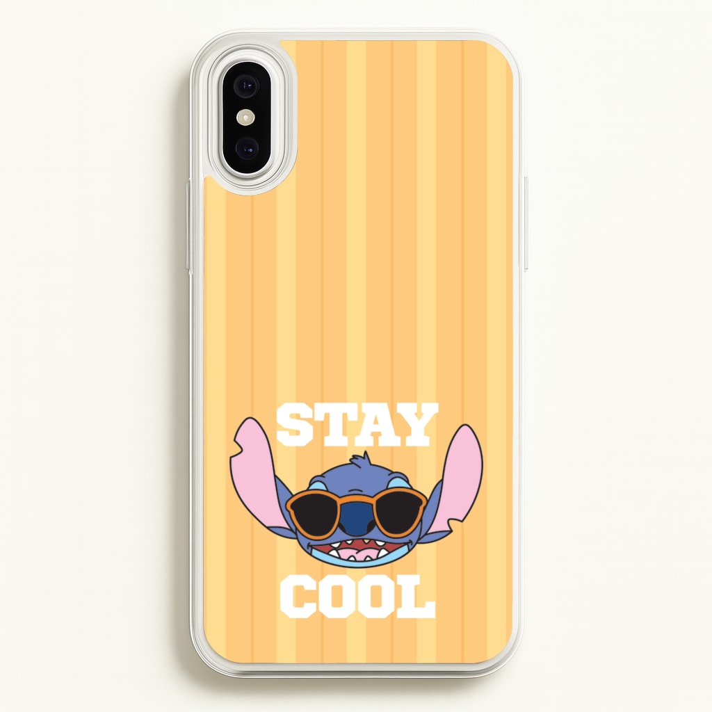 Stay Cool Blue Alien - Stitch Phone Case for iPhone XS Max