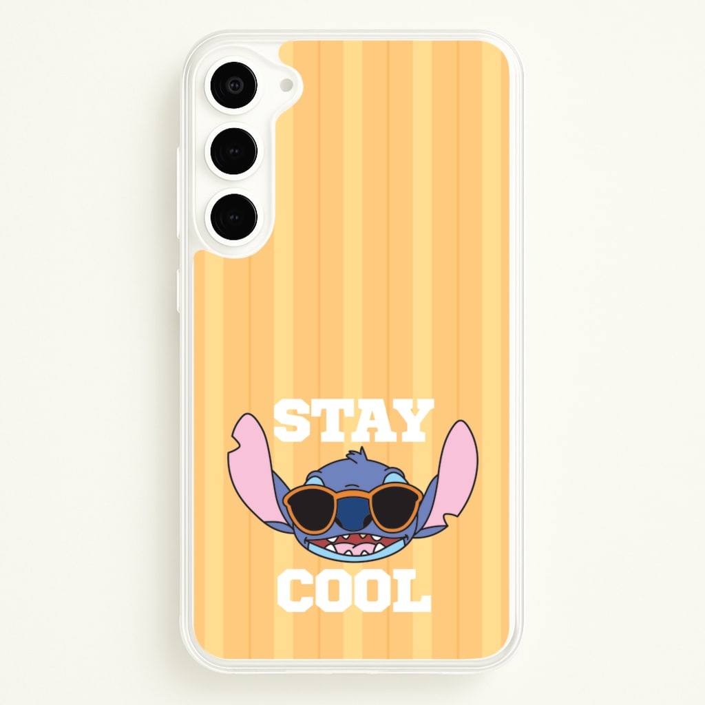Stay Cool Blue Alien - Stitch Phone Case for Galaxy S23
