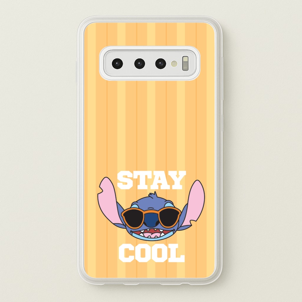 Stay Cool Blue Alien - Stitch Phone Case for Galaxy S10