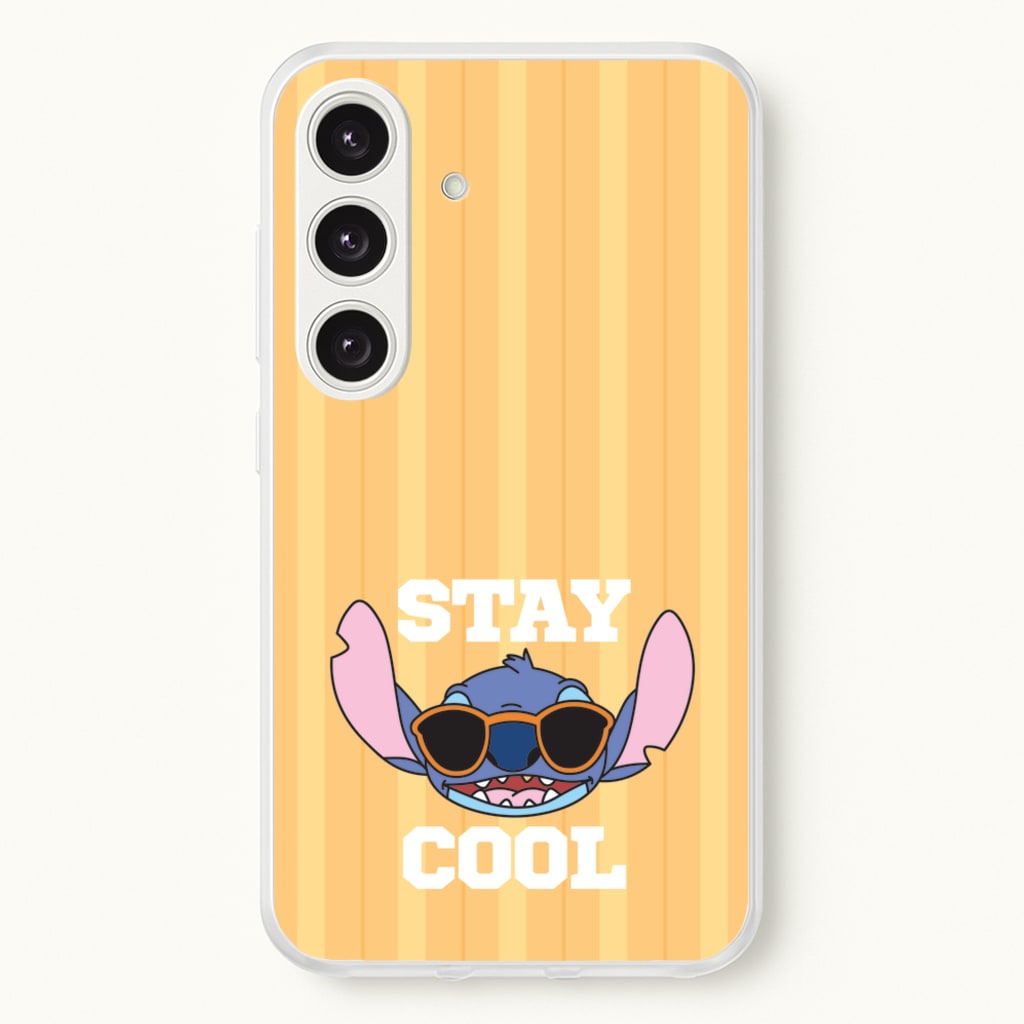 Stay Cool Blue Alien - Stitch Phone Case for Galaxy S24