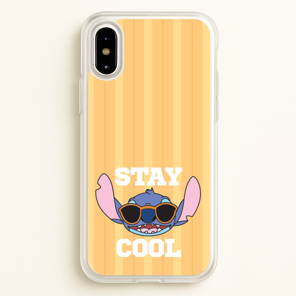 Stay Cool Blue Alien - Stitch Phone Case for iPhone X / XS