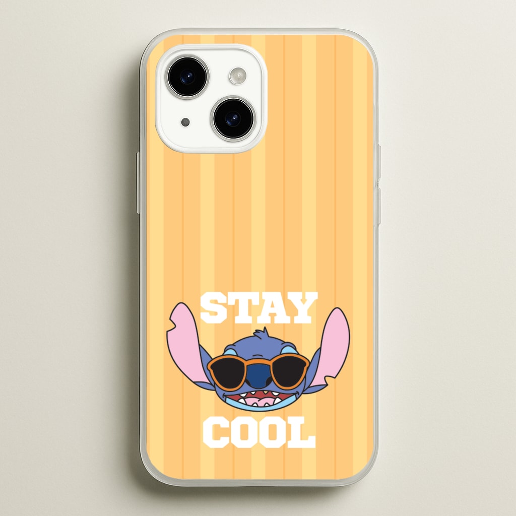 Stay Cool Blue Alien - Stitch Phone Case for iPhone 15