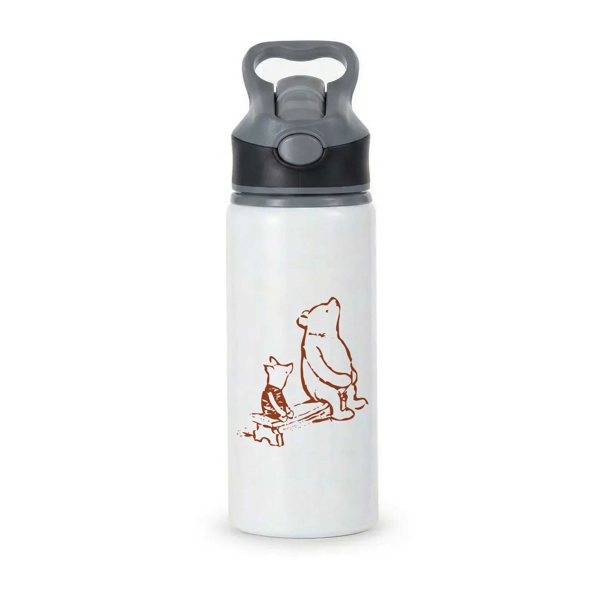 Winnie & Pig Active Water Bottle - Black