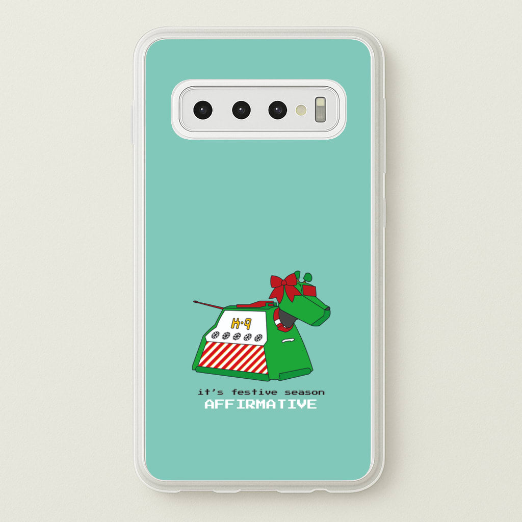 K9 Festive Season - Doctor Who - Doctor Who Phone Case for Galaxy S10 Plus