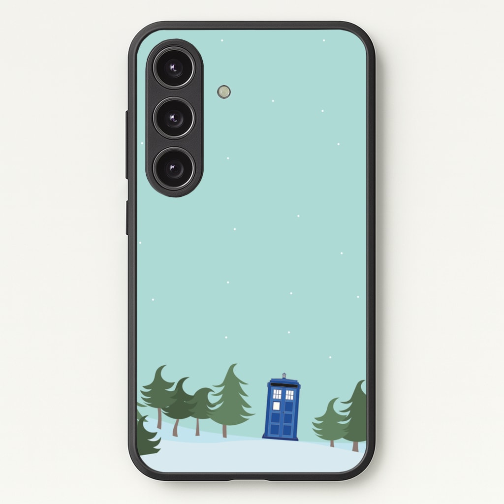 Christmas Tardis - Doctor Who - Doctor Who Phone Case for Galaxy S25