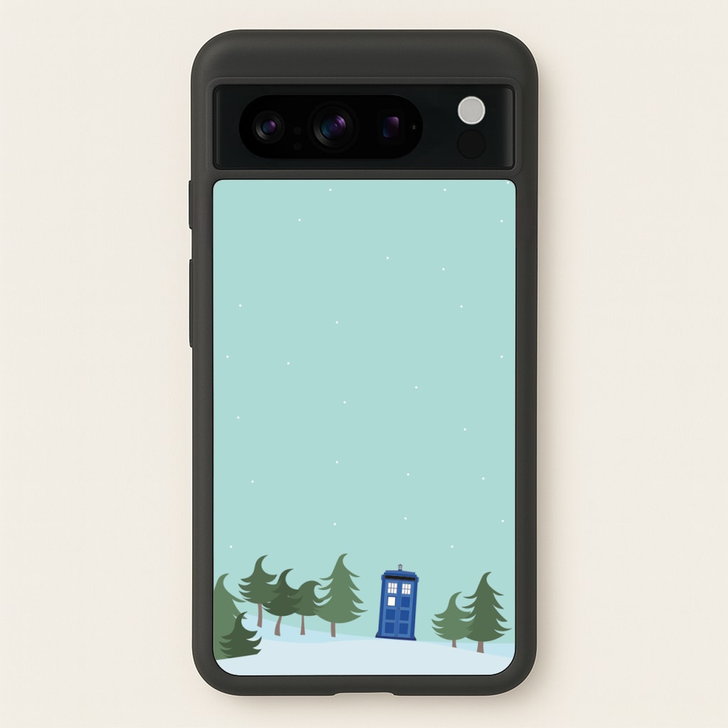 Christmas Tardis - Doctor Who - Doctor Who Phone Case for Google Pixel 8 Pro