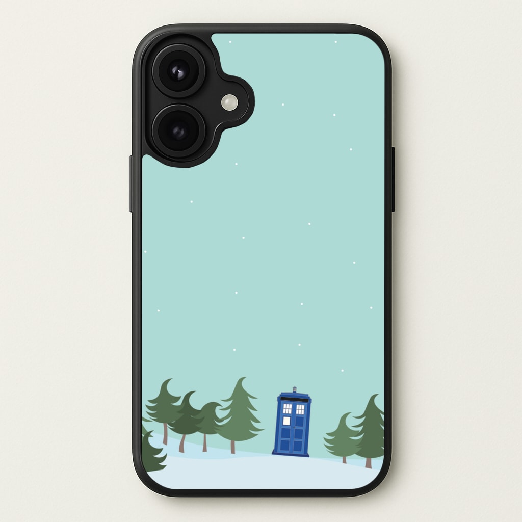 Christmas Tardis - Doctor Who Phone Case for iPhone 17