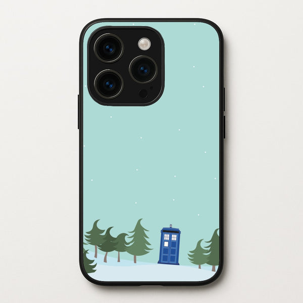 Christmas Tardis - Doctor Who - Doctor Who Phone Case for iPhone 14 Pro
