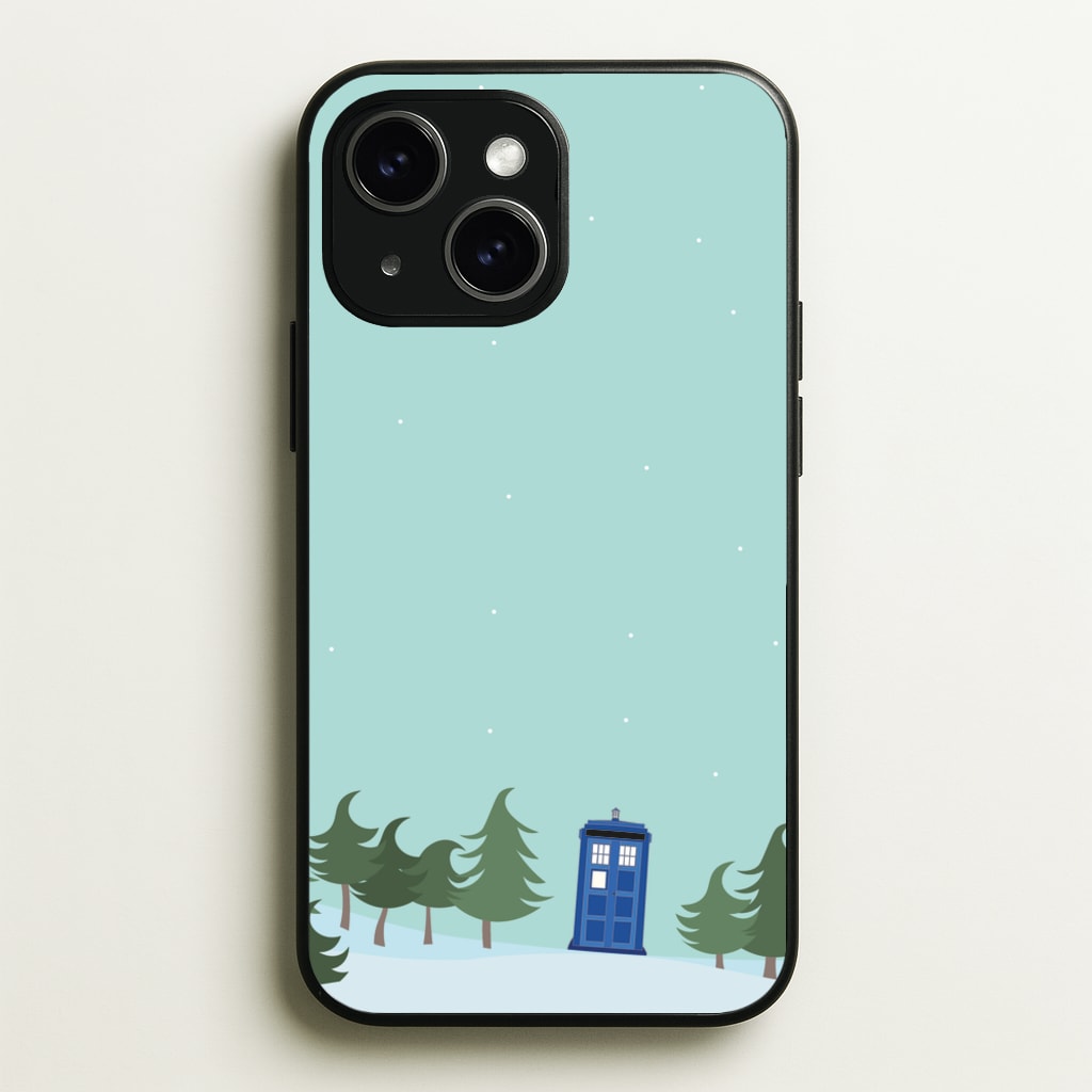 Christmas Tardis - Doctor Who - Doctor Who Phone Case for iPhone 15 Plus