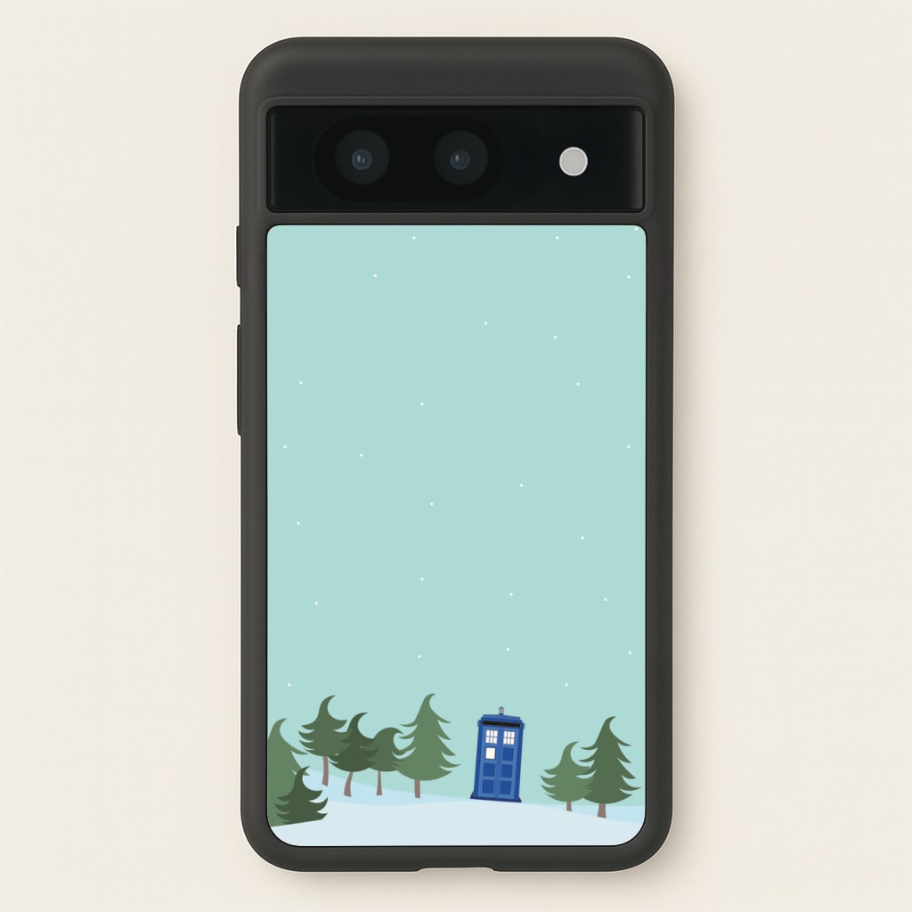 Christmas Tardis - Doctor Who - Doctor Who Phone Case for Google Pixel 8a