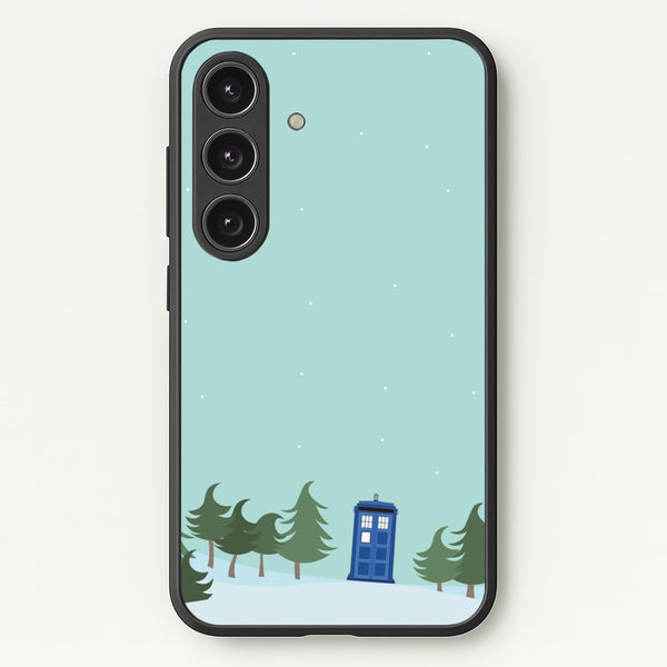 Christmas Tardis - Doctor Who - Doctor Who Phone Case for Galaxy S24