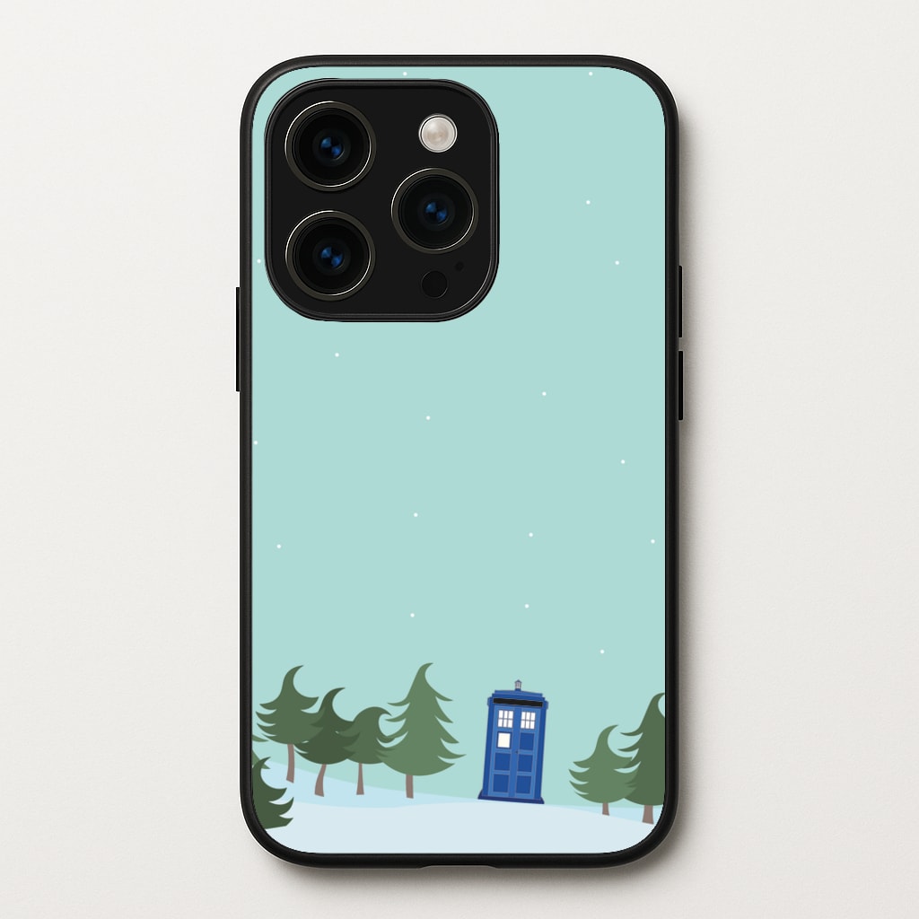 Christmas Tardis - Doctor Who - Doctor Who Phone Case for iPhone 15 Pro