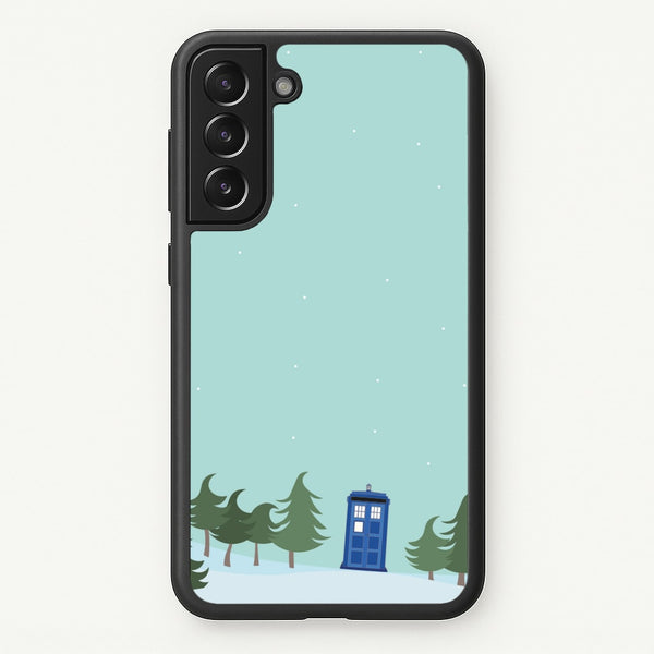 Christmas Tardis - Doctor Who - Doctor Who Phone Case for Galaxy S21 Plus