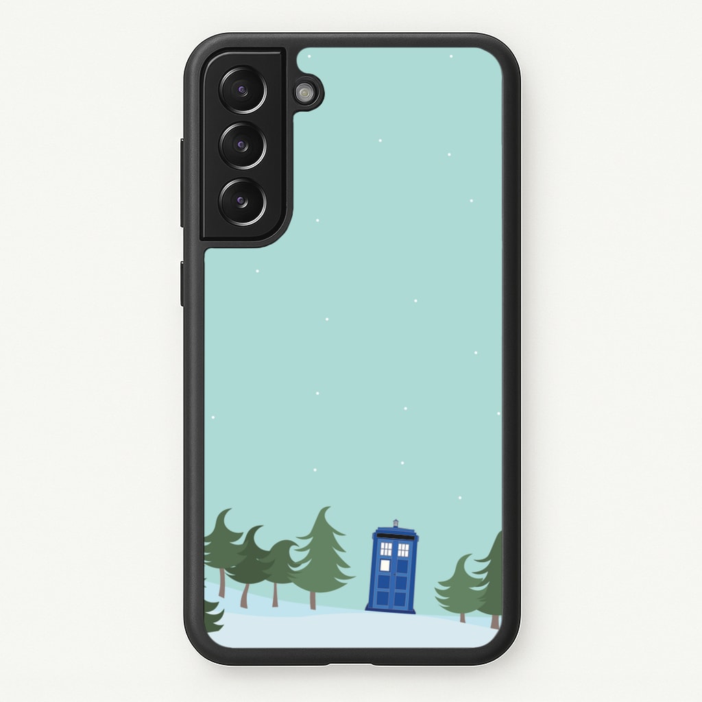 Christmas Tardis - Doctor Who - Doctor Who Phone Case for Galaxy S22