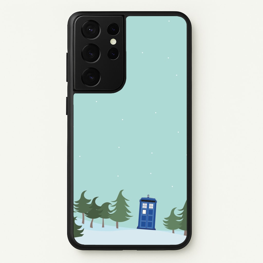 Christmas Tardis - Doctor Who - Doctor Who Phone Case for Galaxy S21 Ultra