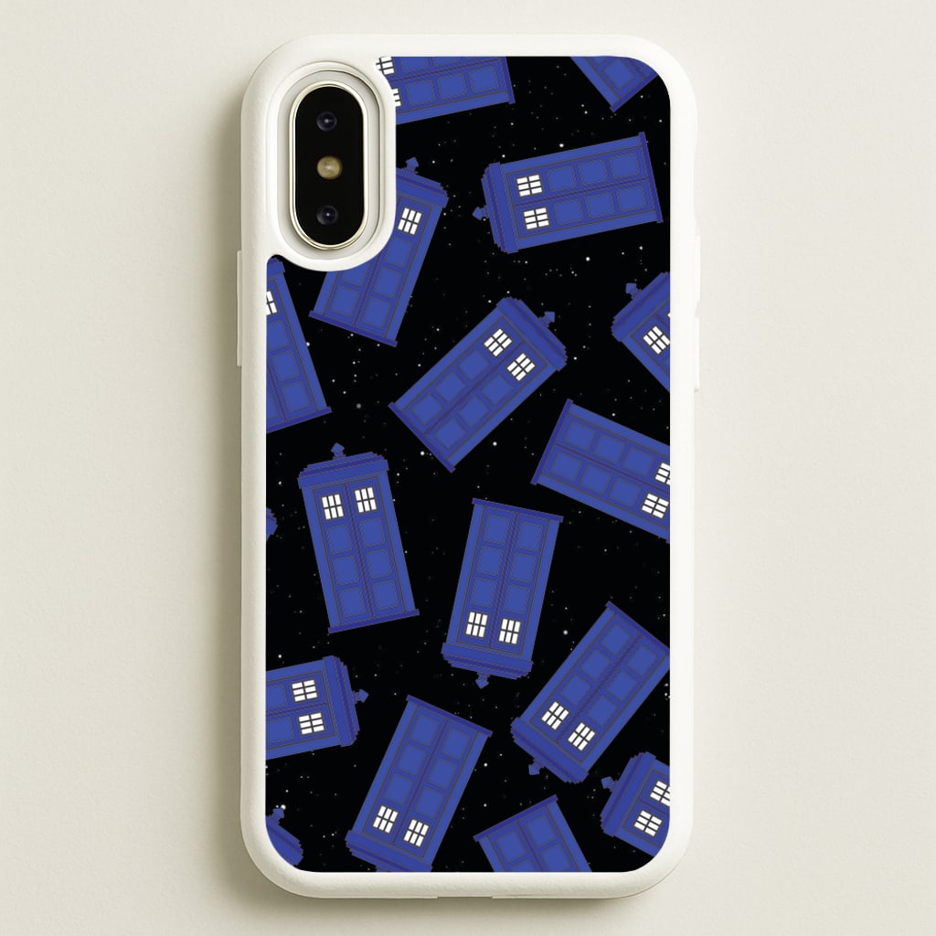 Tardis Pattern - Doctor Who Phone Case for iPhone X / XS