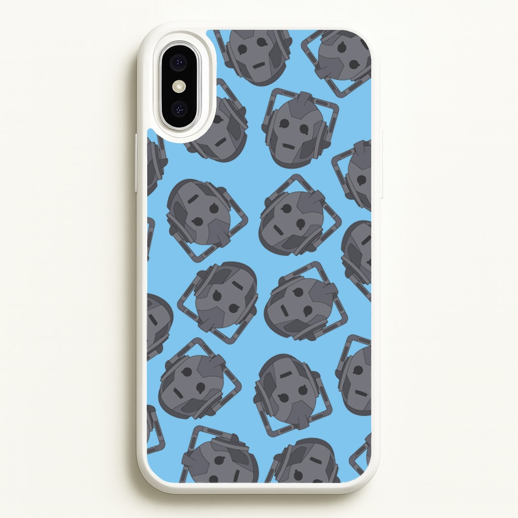 Cyberman Pattern - Doctor Who Phone Case for iPhone XS Max