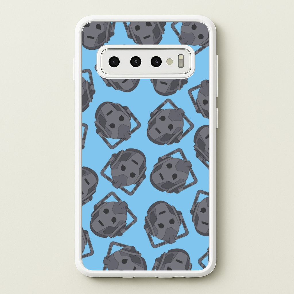 Cyberman Pattern - Doctor Who Phone Case for Galaxy S10 Plus