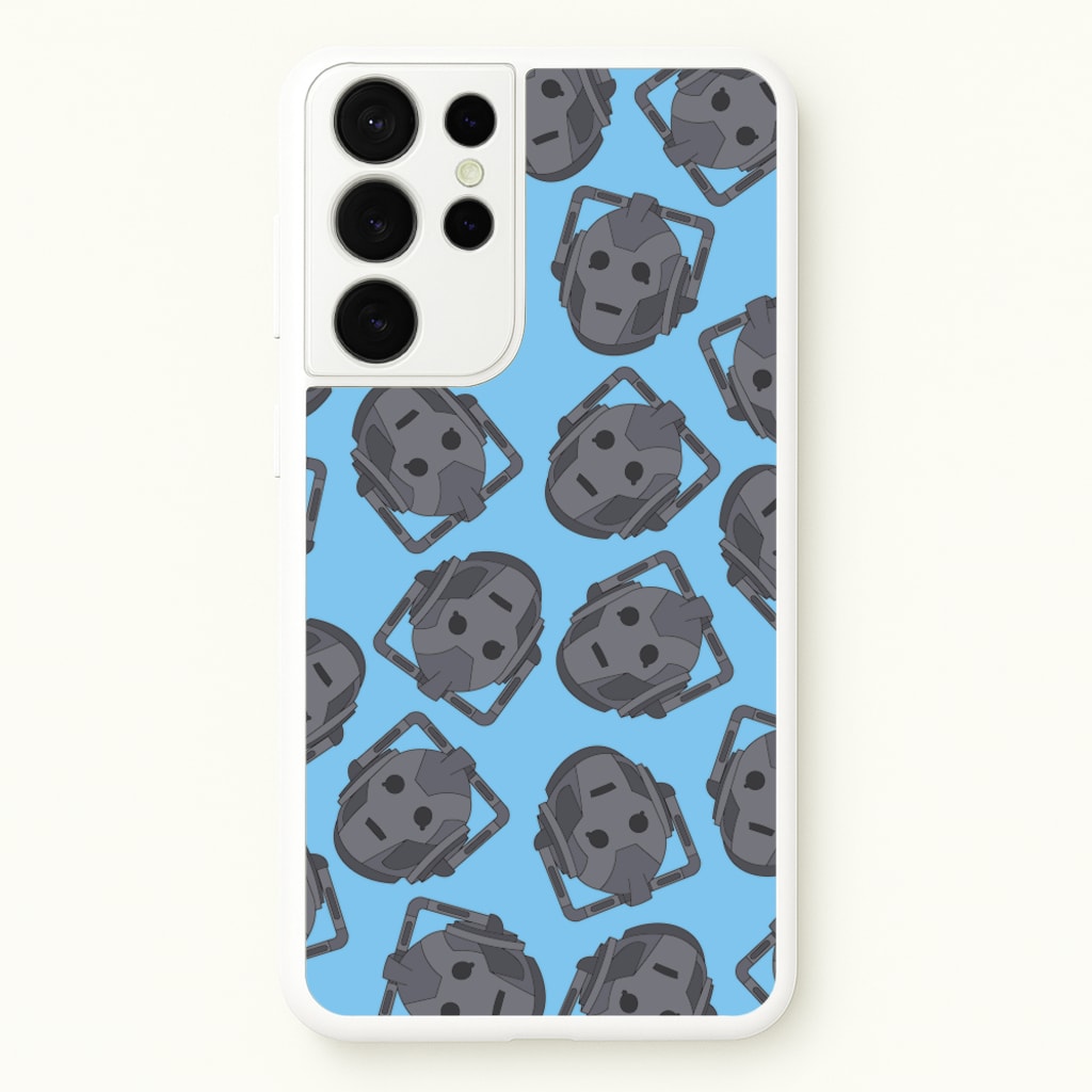 Cyberman Pattern - Doctor Who Phone Case for Galaxy S21 Ultra