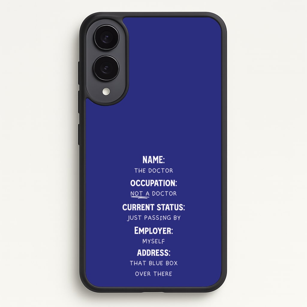 Name And Occupation - Doctor Who - Doctor Who Phone Case for Galaxy S25 Edge