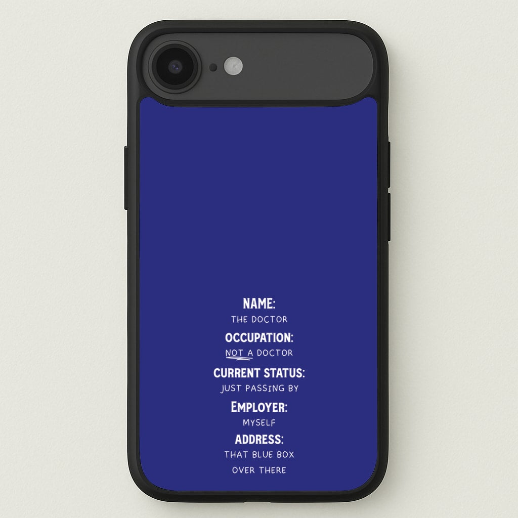 Name And Occupation - Doctor Who Phone Case for iPhone 17 Air