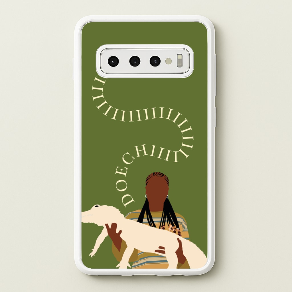Rapper Holding Alligator - Doechii Phone Case for Galaxy S10