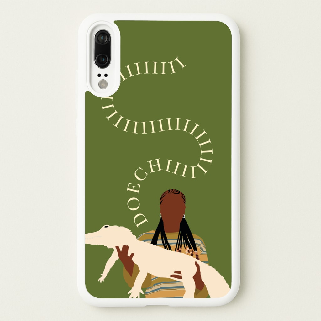 Rapper Holding Alligator - Doechii Phone Case for Huawei P20