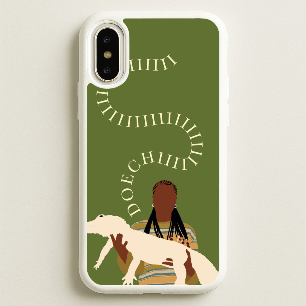 Rapper Holding Alligator - Doechii Phone Case for iPhone X / XS