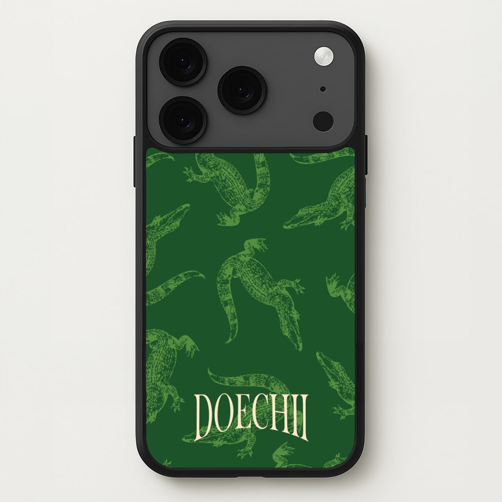 Alligator Pattern Phone Case for iPhone 17 Pro Max