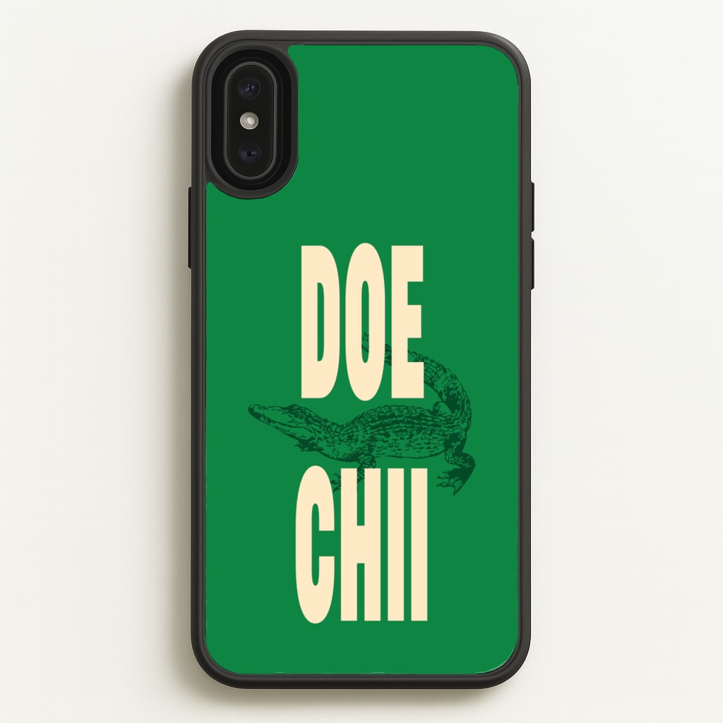 Rapper Alligator Print - Doechii Phone Case for iPhone XS Max