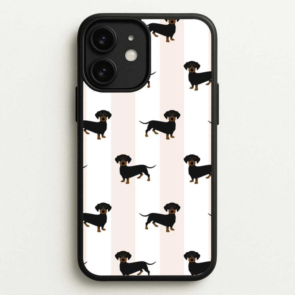 Striped Dachshund - Dog Pattern  - Dog Patterned Phone Case for iPhone 11