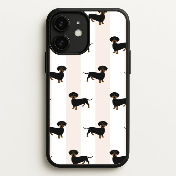 Striped Dachshund - Dog Pattern - Dog Patterned Phone Case for iPhone 11
