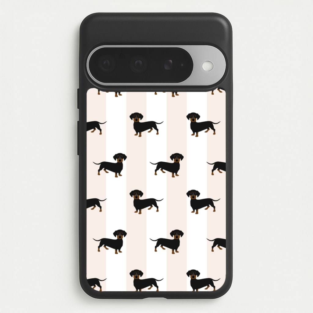 Striped Dachshund - Dog Pattern Phone Case for Google Pixel 10 Pro XL