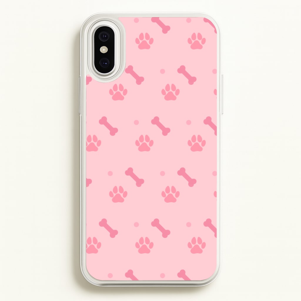 Dog And Paw - Dog Pattern - Dog Patterned Phone Case for iPhone XS Max