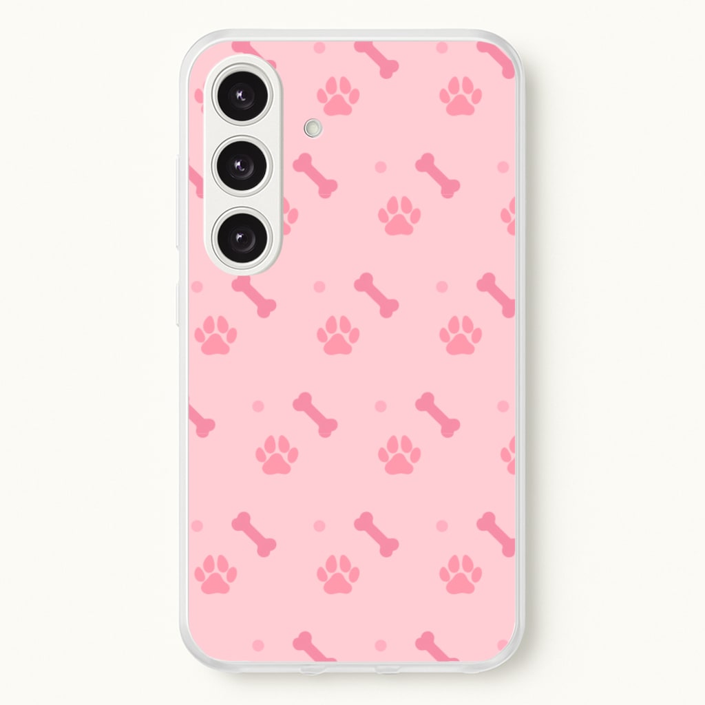 Dog And Paw - Dog Pattern - Dog Patterned Phone Case for Galaxy S24