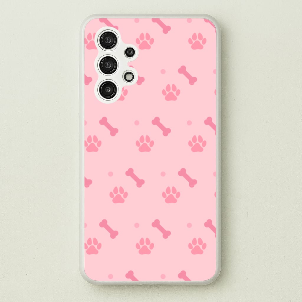 Dog And Paw - Dog Pattern - Dog Patterned Phone Case for Galaxy A13