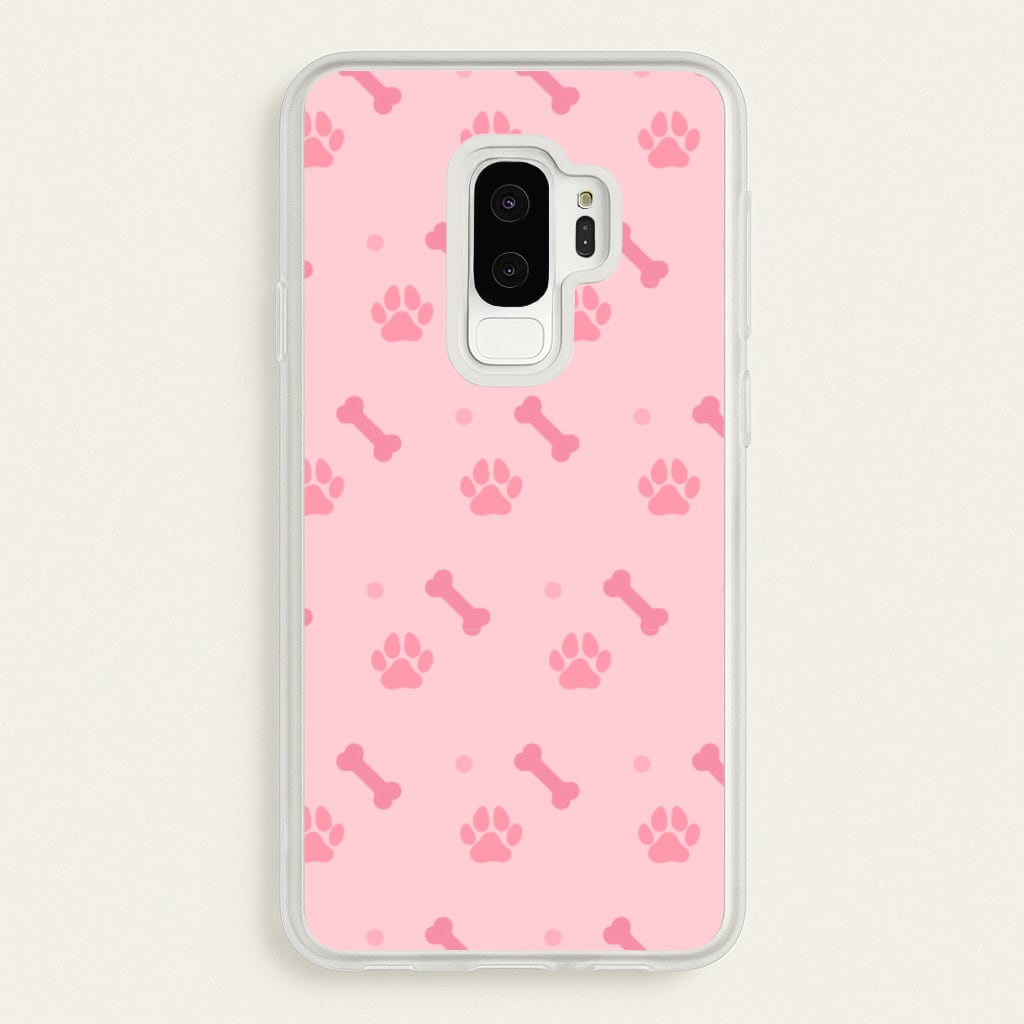 Dog And Paw - Dog Pattern - Dog Patterned Phone Case for Galaxy S9 Plus