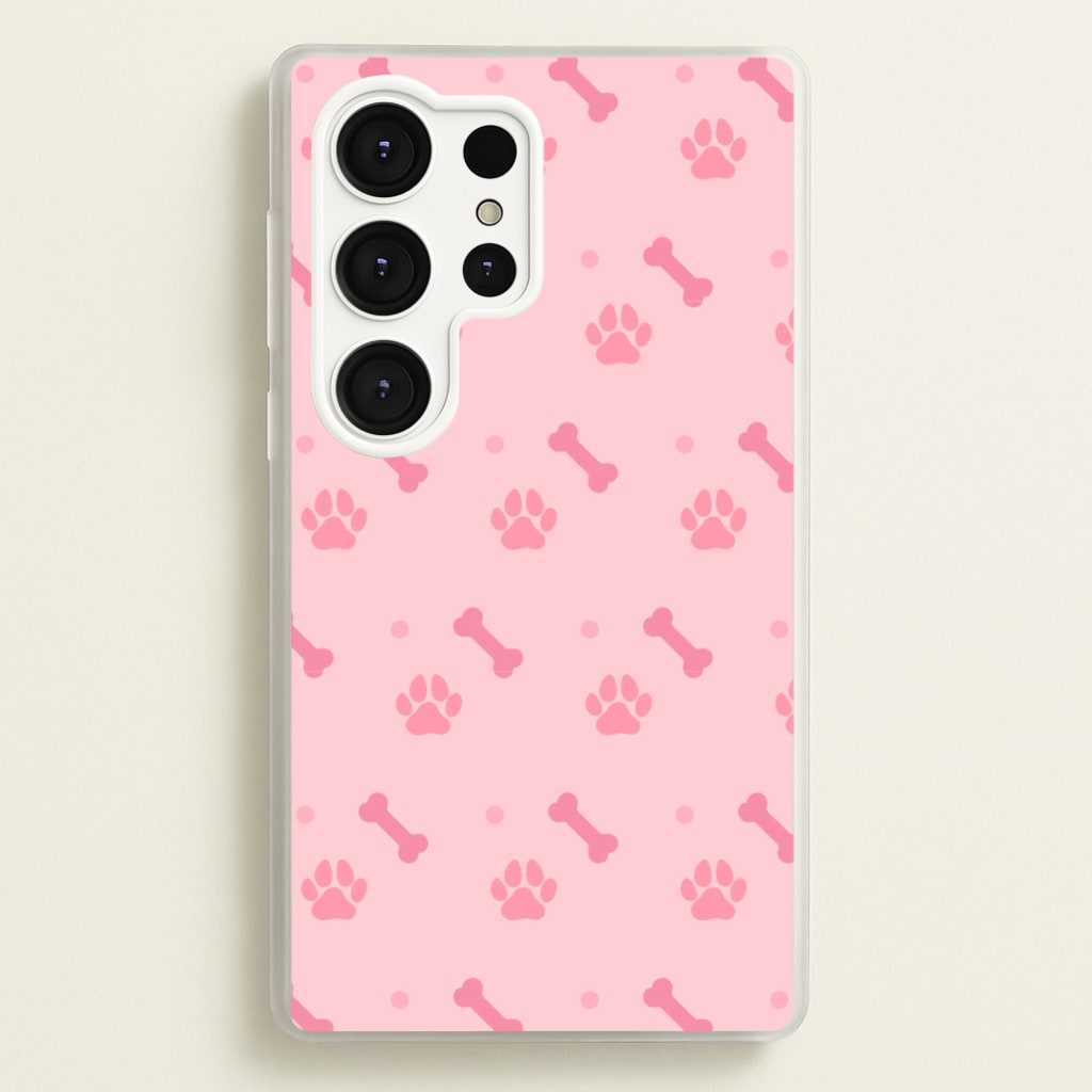 Dog And Paw - Dog Pattern - Dog Patterned Phone Case for Galaxy S25 Ultra