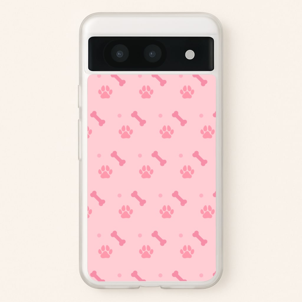 Dog And Paw - Dog Pattern - Dog Patterned Phone Case for Google Pixel 8a