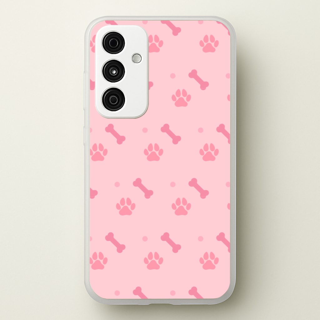 Dog And Paw - Dog Pattern - Dog Patterned Phone Case for Galaxy A15