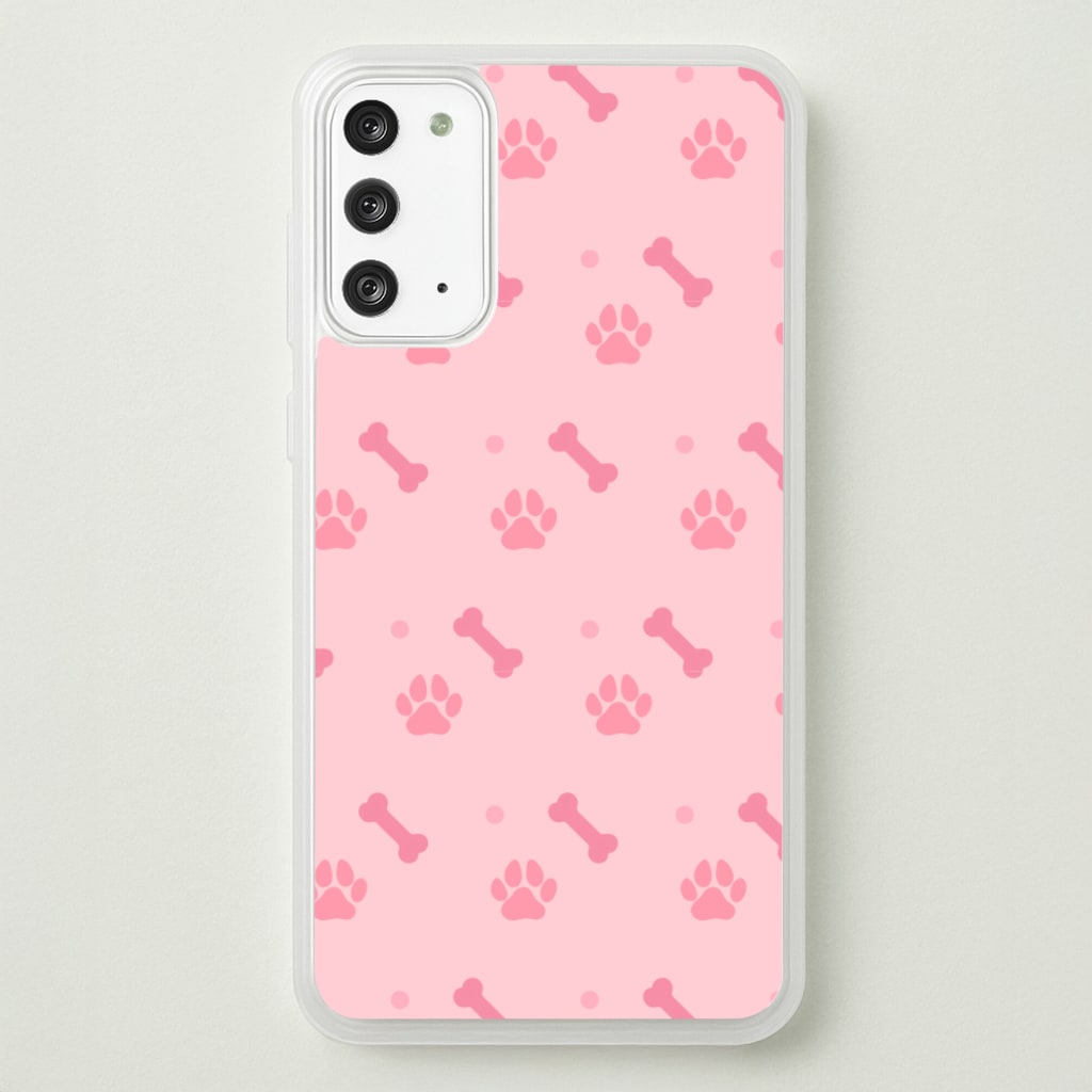 Dog And Paw - Dog Pattern - Dog Patterned Phone Case for Galaxy Note 20