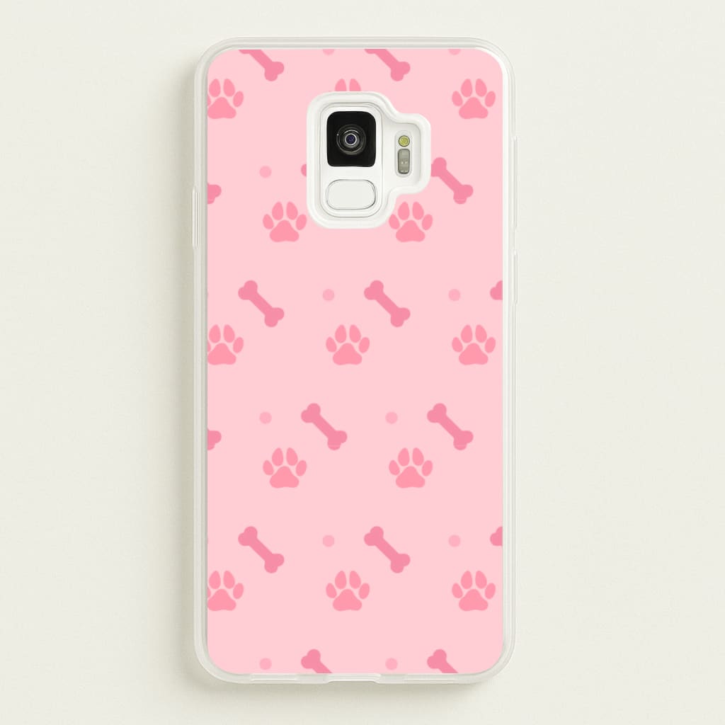 Dog And Paw - Dog Pattern - Dog Patterned Phone Case for Galaxy S9