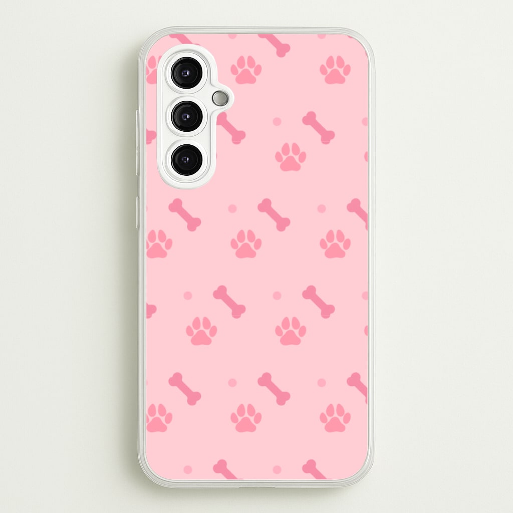 Dog And Paw - Dog Pattern - Dog Patterned Phone Case for Galaxy A14
